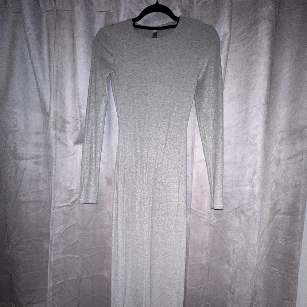 SKIMS SOFT LOUNGE SHIMMER LONG SLEEVE DRESS